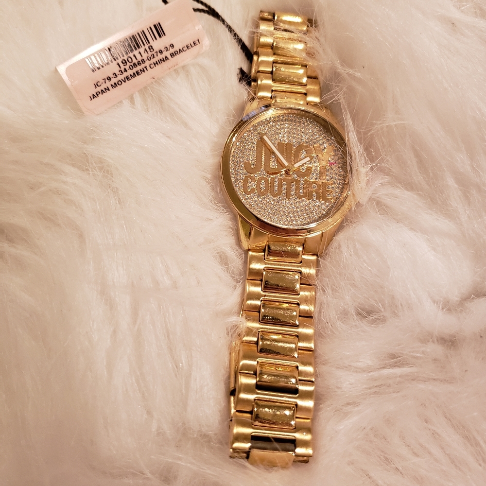 NWT Gold Diamond Jetsetter Juicy Couture Watch
